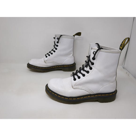 Doc Martens 1460 Optical White Combat Boots Women’s US Size 6 - Picture 7 of 16